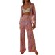 thumbnail image 1 of VISgogo, conjunto de ropa informal de 2 uds para mujer, estampado de flores/patrón abstracto, botones de solapa, camisas de manga larga, Tops con pantalones largos sueltos VISgogo  moda, 1 of 9