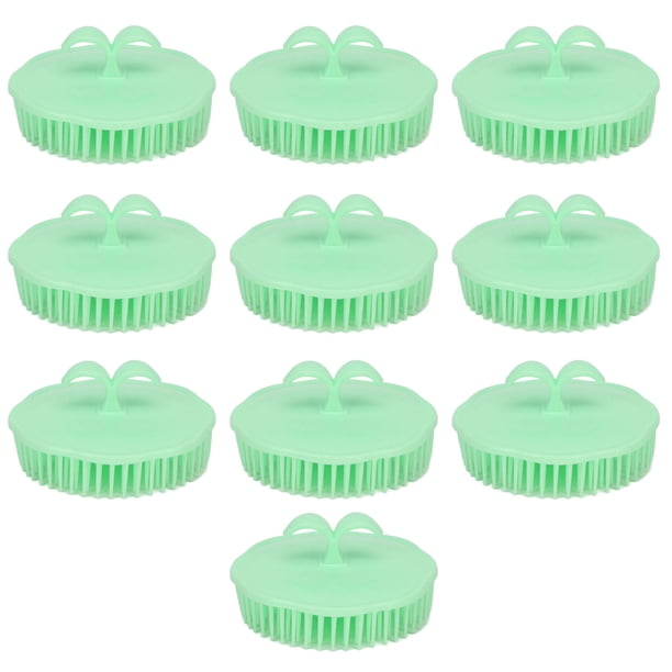 10 cepillos masajeadores para el cuero cabelludo, champú, limpieza, exfoliante, suave, para adultos y ducha.