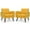 Yellow, variant on Giantex Set of 2 Modern Comfortable Fabric Armchair, Mid-Century Accent Sofa for Bedroom Living Room Club, Home, Contemporary Upholstered Linen Sofa Chair, Grey