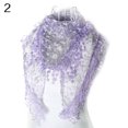 thumbnail image 1 of Opolski Fashionable Hollow Tassel Lace Rose Floral Knit Triangle Mantilla Scarf Shawl, 1 of 8