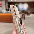 thumbnail image 5 of Compatible with Samsung Galaxy S23 5g 6D Plating Astronaut Hidden Kickstand Case Luxury Cute Heart Pattren Cover with Camera Protection Soft Silicone Shockproof Stand Holder Bumper (White), 5 of 11