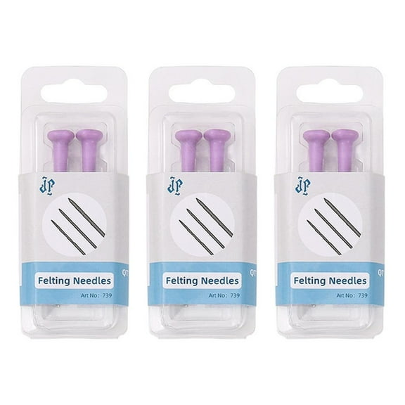 YIEMEEN 6Pcs Wool Felting Needle with Ergonomic Grip Wool Felt Needle Crafting Tool