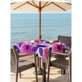 thumbnail image 3 of Outdoor Tablecloth with Umbrella Hole for Patio/Picnic/Party/Camping, Watercolor Floral Waterproof Table Cloth Square Cover Washable, Spring Flowers Botanical Vintage (54"x 54"), 3 of 8