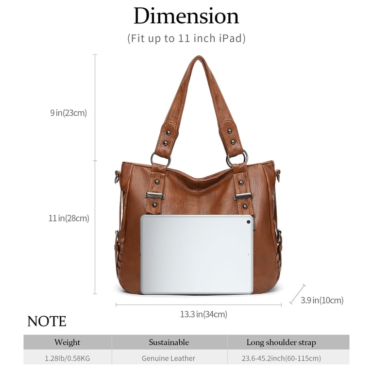 Kalunma Genuine Leather Hobo Shoulder Bag, Convertible Straps photo 4