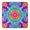 Colorful Rainbow Tie, variant on Indigo Tie Dye Snowflake Square Fitted Tablecloth with Elastic Edge,Square Table Cover,Washable Elastic Table Cover for Home Kitchen Party Decor 34"x34"