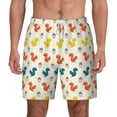thumbnail image 3 of Uemuo Colorful Squirrel Pattern Mens Swim Trunks Quick Dry Board Shorts with Mesh Lining, Stretch Beach Shorts Quick Dry No-Chafing Board Shorts-Small, 3 of 9