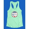 thumbnail image 3 of Stamp 4Th Of July Racerback Tank Women -Image by Shutterstock, Female Large, 3 of 4