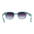 thumbnail image 2 of Womens Slim Rectangle Horn Rim Jewel Metal Hinge Plastic Sunglasses Mint Smoke, 2 of 4