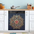 thumbnail image 5 of IAUYY Magnetic decorative sticker - 23x26 Inch PVC Refrigerator Decorative Cover, Removable DIY Art for Kitchen Appliances Deep Blue Presents Exquisite, 5 of 6