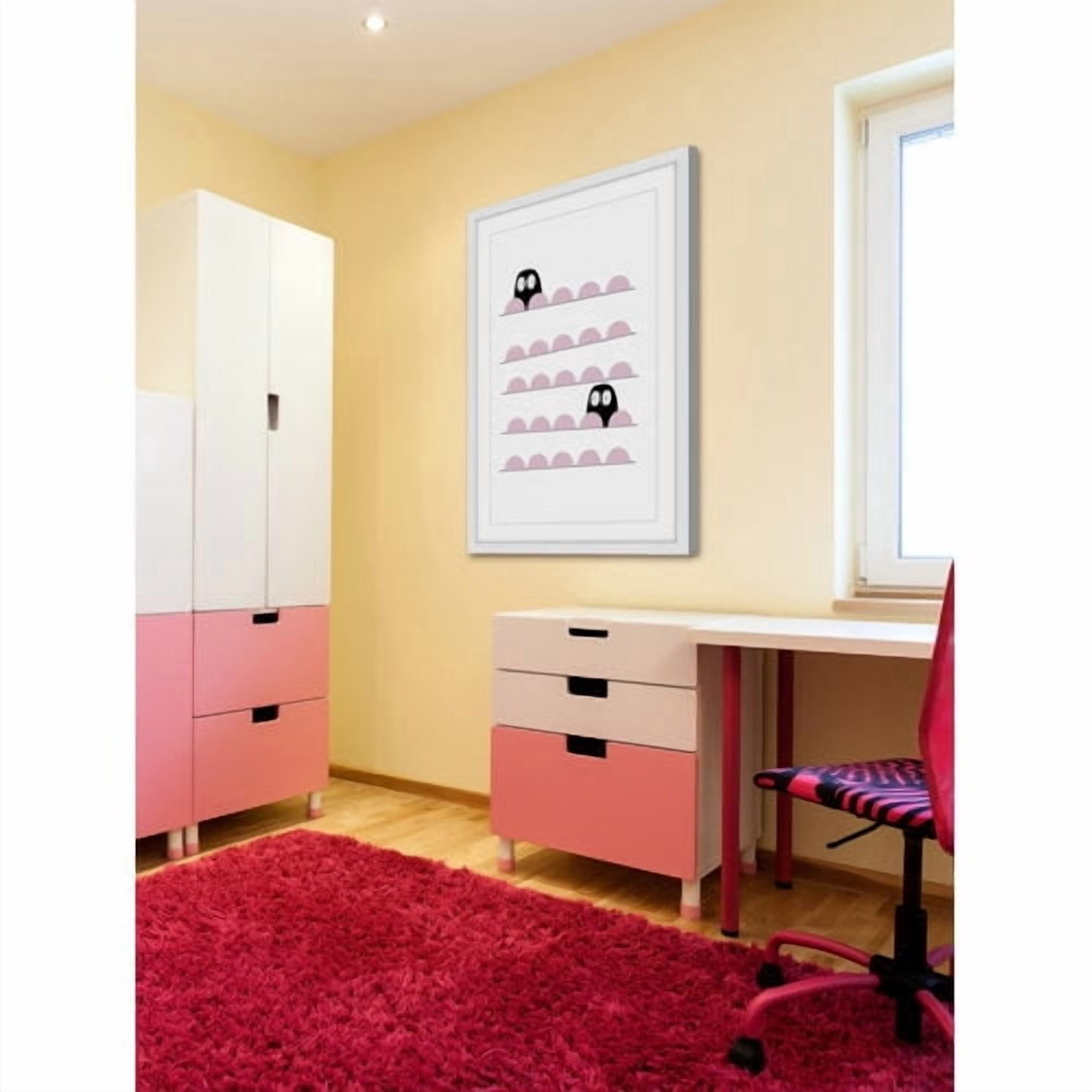 Marmont Hill "Hiding in Pink" by Katarina Snygg Framed Painting Print