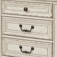 thumbnail image 2 of BenJara Beny 27 Inch Nightstand with 3 Drawers, Black Handles, White Wood Finish, 2 of 6