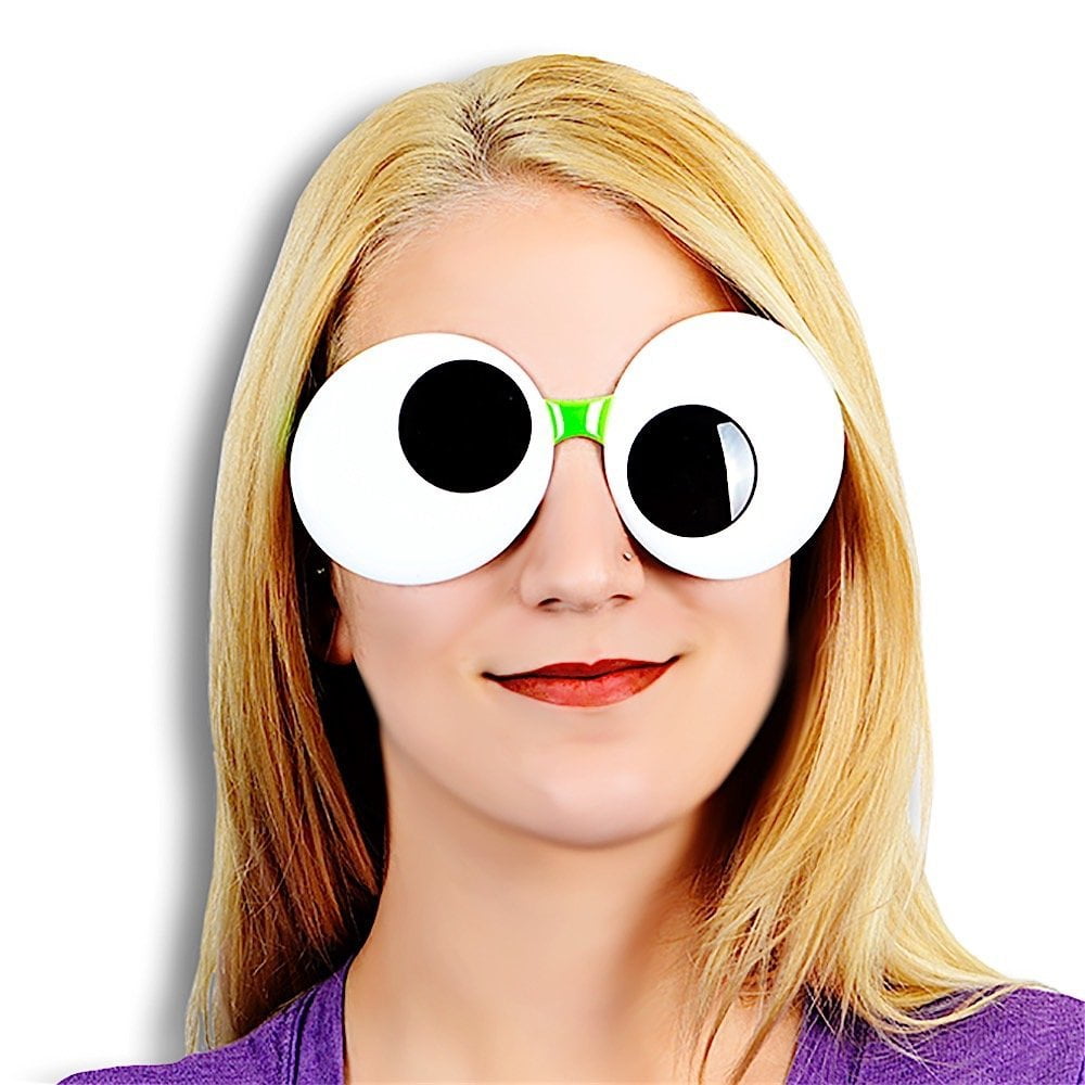 Sun-Staches Googly Eyes Sunglasses – Funny Novelty UV400 Sunglasses For Costumes & Parties