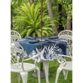 thumbnail image 3 of Outdoor Tablecloth with Umbrella Hole for Patio/Picnic/Party/Camping, Nautical Coastal Waterproof Table Cloth Round Cover Washable, Vintage Ocean Coral Starfish Shells Navy Blue (Dia 60"), 3 of 9