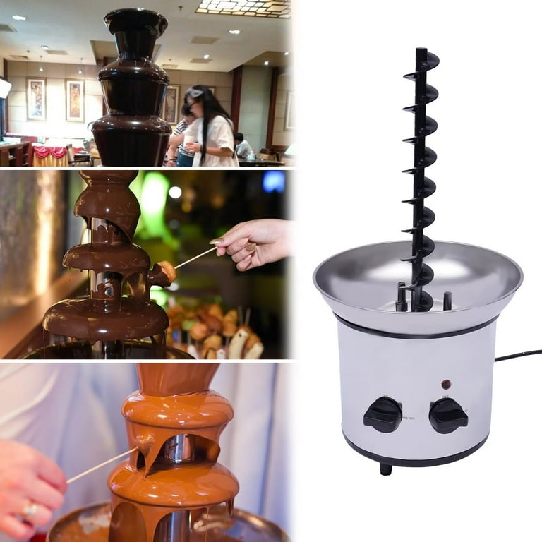 Chocolate Fountain Machine 3 Tier Stainless Steel Luxury Cheese Cascading  Fondue