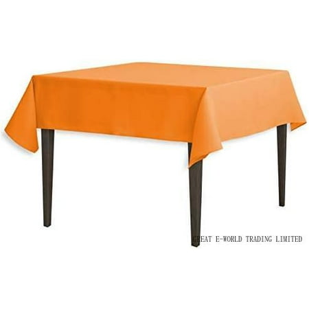 

Linentablecloth 54-Inch Square Polyester Tablecloth Pumpkin