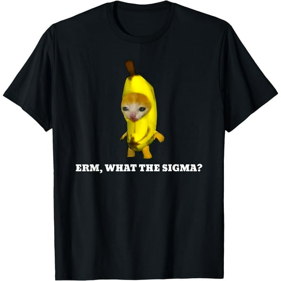 Erm, What Sigma? Cat banana meme T-Shirt
