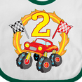 thumbnail image 4 of Inktastic Monster Truck 2nd birthday Boys or Girls Baby Bib, 4 of 4