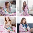 thumbnail image 5 of Unicorn Blanket for Girls, Unicorns Gifts Unicorn Throw Blankets Flannel Soft Warm Plush Blanket for Girls Kids Women for All Season Bed Couch Living Room Decor(30"x40"), 5 of 7