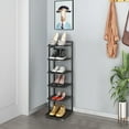 thumbnail image 3 of 6 Tiers Shoe Rack Space Saving Vertical Single Pairs Sturdy Shoe Shelf Storage Organizer, 9.4x10.6x32.3inch, 3 of 5