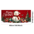 thumbnail image 2 of Large Garage Door Banner Outdoor For Holiday Season Festive Xmas Front Porch Welcome Sign With Santa Sleigh Reindeer Snowman Design Durable Material Flags_ Banners & Accessories Home Decor, 2 of 5