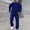 Blue, variant on Mens Sweat Suit 2 Piece Outfit Set Casual Sports Long Sleeve Pullover Sweatshirt Sweatpants Suit Tracksuits Jogging Suit Lounge Sets for Men