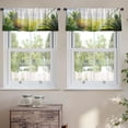 thumbnail image 2 of LALILO Kitchen Curtain Valance Pineapple Tropical Fruit Garden Rod Pocket Window Curtain 52"x 18" Set of 2, 2 of 5
