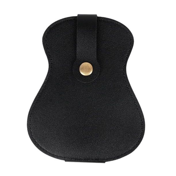 Estuche para Púas de Guitarra, Caja de Poliuretano con Múltiples Ranuras, Estuche para Guardar Púas de Guitarra, Color Negro