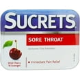 thumbnail image 3 of 4 Pack Sucrets Original Formula Sore Throat Lozenges Wild Cherry 18 count Each, 3 of 4