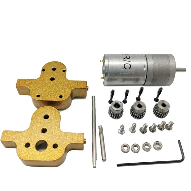 Speed Change Gear Box Metal Gearbox with 370 Brush Motor for WPL Henglong  C14 C24 B14 B24 B16 B36 4X4 6X6 Upgraded Parts Gold