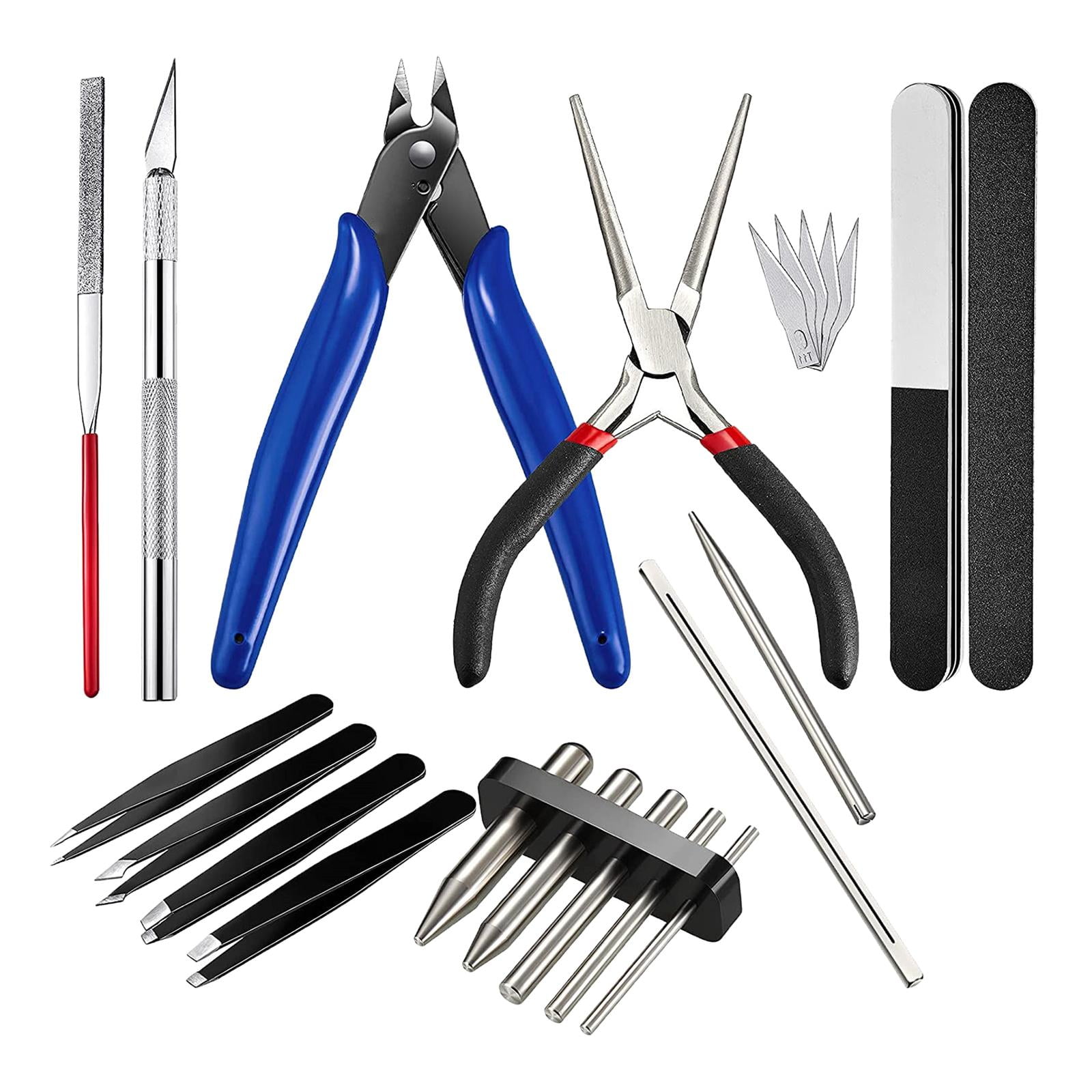 24Pcs Metal Puzzle Tool Set DIY Metal Model Kits Tools with Clippers Edge  Bending Tool Tab Twisting Tool Cylinder Cone Shape Bend Assist Tool Wire