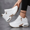 thumbnail image 3 of Women's Platform Sneakers Wedges  Lace Up Shoes Increase Fashion Sneakers for Womens Girls, 3 of 7