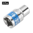thumbnail image 3 of Uxcell 5pcs 1/2 Inch Drive 6-Point Socket 11mm CR-V Metric Shallow Socket Electric Wrench Socket, 3 of 5