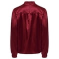 thumbnail image 4 of Hansber Kids Boys Worship Liturgical Praise Dance Tops Long Sleeve Church Party Shirts Performance Pullover Satin Blouse Burgundy 12, 4 of 7