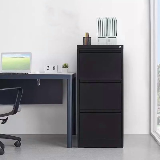 GloryStar Vertical Steel Filing Cabinet, 3 Drawer Lockable File Storage for Home Office, Fits Letter/Legal/A4/F4 Documents