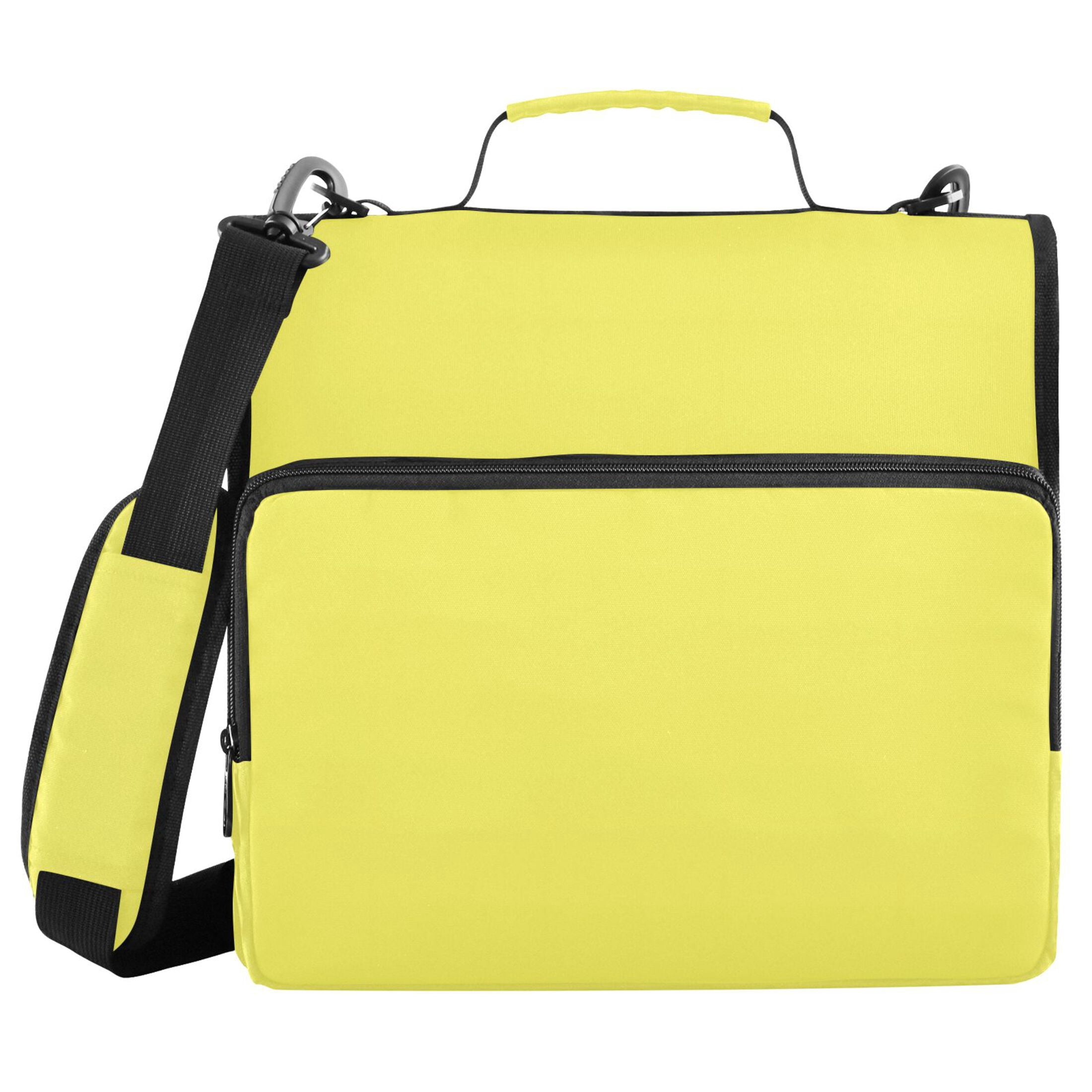 ALAZA Zipper Binder Yellow 3 Ring Trapper Keeper File Folder Organizer Bag