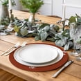 thumbnail image 2 of Round 15 Inch Placemats Set of 4, HeatResistant Non Slip Place Mats for Dining Table, Wipeable Braided Kitchen Table Mats for Housewarming, 2 of 9