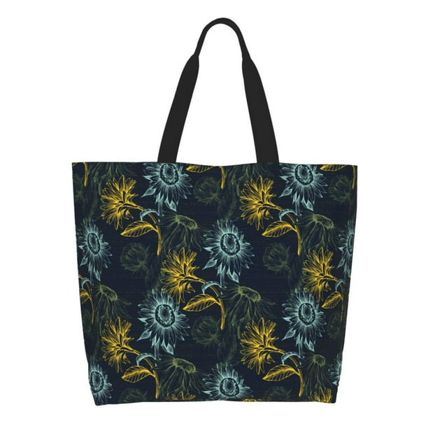 Disketp Sunflowers Bolsa Tote Estampada para Mujer, Bolso de Hombro y de Mano para Compras y Viajes