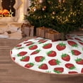 thumbnail image 5 of Xecao Hand Drawn Strawberry Pattern Christmas Tree Skirt Holiday Part Decorations for Christmas Tree, Farmhouse Christmas Decor Xmas Holiday Home Party Decorations-48", 5 of 6