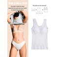 thumbnail image 2 of Women's Seamless Camisole Tank Top Wide Strap Vest Tummy Control Waist Undershirt Elastic S To 2X, 2 of 5