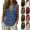 Blue, variant on Womens Sleeveless Tops V Neck Loose Fit Soft Textured Vests Button Down Pullover Casual Blouses