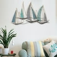 thumbnail image 5 of Joveco Metal Sailboat Wall Decor, 3D Nautical Ship Wall Sculptures,Handmade Coastal Beach Sailboat Wall Art Decor School Home Hotel Living Room Bedroom, 5 of 7