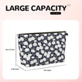 thumbnail image 4 of Picia Daisies Flowers Printed Leather Travel Toiletry Bag,Cosmetic Organizer, Makeup Travel Bag, Durable Travel Pouch, Compact Toiletry Bag, Travel Accessories, 4 of 6