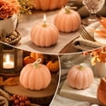 thumbnail image 5 of Pumpkin Candles Thanksgiving Halloween Aromatherapy Candle Decorations Handmade Soy Wax Mini Scented Candles for Home Table Centerpiece 2 pack Fall Holiday Party Favors Souvenirs Gifts for Desk Shelf, 5 of 7