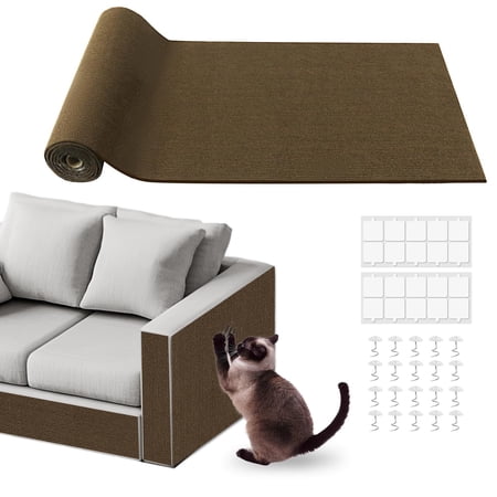 Cat Scratching Pad Brown 15.8 x118 Furniture Protector for Couch Wall Door