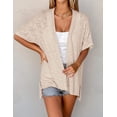 thumbnail image 3 of Zeagoo Womens Lightweight Cardigan Short Sleeve Cardigans Open Front Beach Coverup, 3 of 8