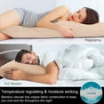 thumbnail image 3 of DISEN Body Pillow Case Cover, Rayon Made from Bamboo, Cooling Body Pillow Cover for Hot Sleepers and Night Sweats, Breathable & Silky Soft Full Long Pillow Case (Taupe, 20x54 Inches), 3 of 8