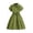 dress 63#Green, variant on WAYUTE Dresses for Girls Kids Summer Short Sleeves Solid Color Button Down Sash Tie Waist Shirt Sundress Casual Outdoor
