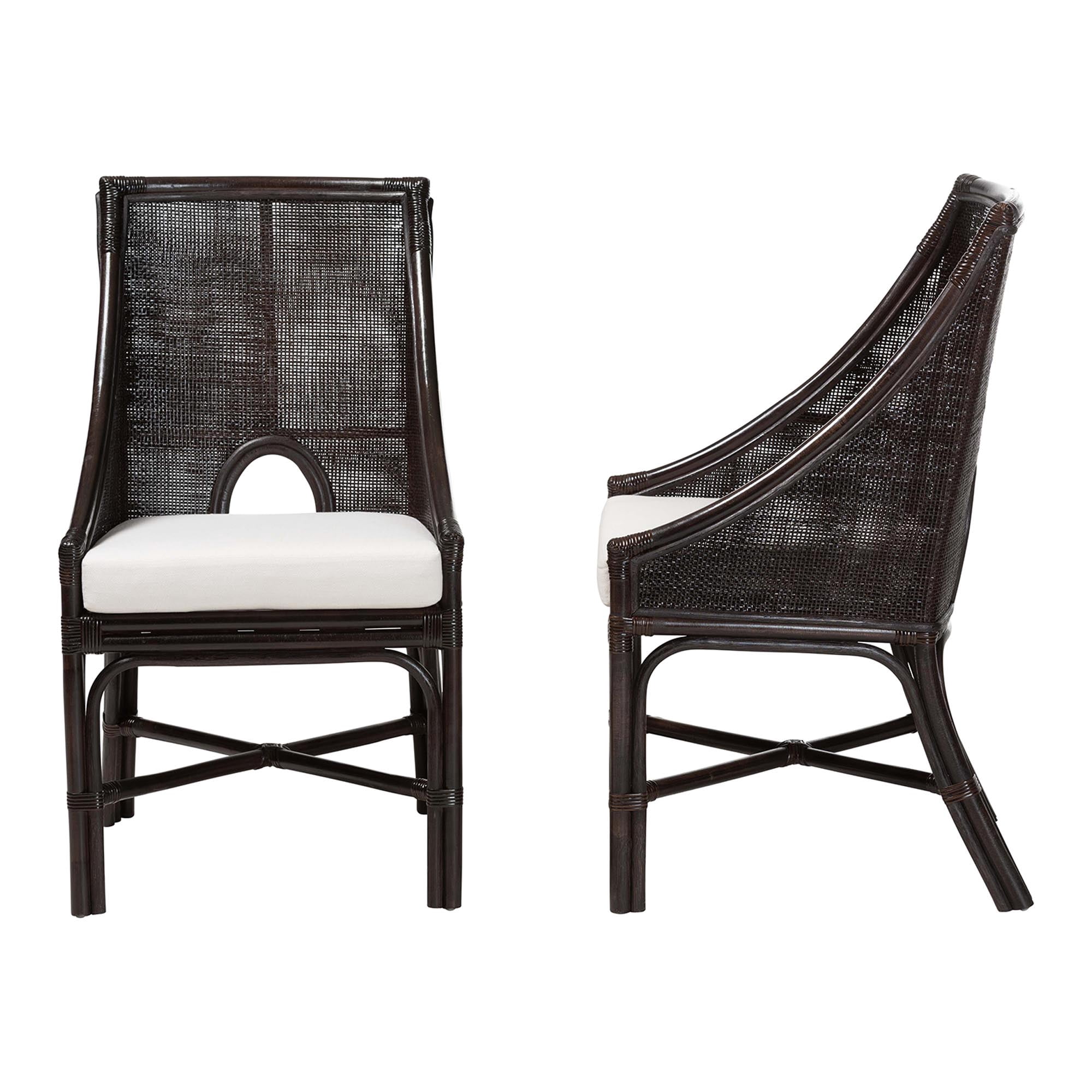 bali & pari Acton Boho Dining Chair, 2-Piece, Espresso