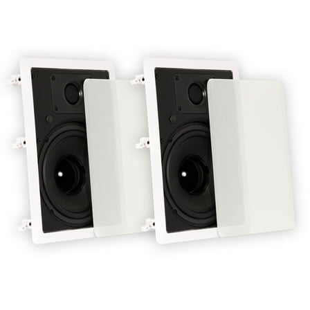 Theater Solutions TS80W In Wall 8" Speakers Surround Sound Home Theater Pair