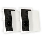 Theater Solutions TS80W In Wall 8" Speakers Surround Sound Home Theater Pair